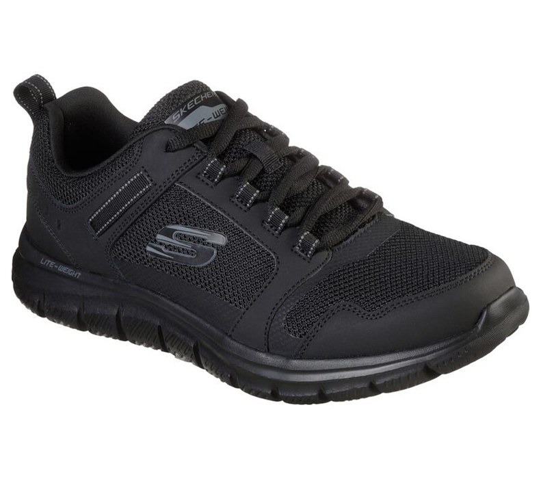 Skechers Herr Svarta Sneakers - Track - Knockhill - Sverige (HRFQV-0469)
